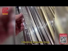 Aluminium buitenvloeren T-vorming overgangsstrips metalen vloerverdelingsstrips