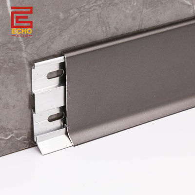 kwaliteit  Aluminium Skirting Board Profiles Waterproof Skirting Baseboard Covers fabriek