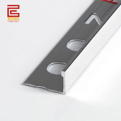10 mm decoratieve keramische tegel transitie strook grijze chroom tegel randstrook