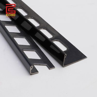 Durabe Black Tile End Cap Trim Roestvrij staal vloertegel Bordure Trim 11mm