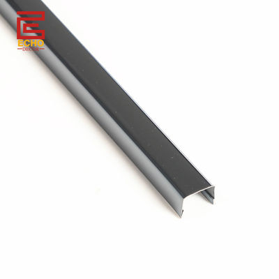Vlekvrye stalen tegels Bordure Trim Metalen spiegel Zwarte U-vorm tegels Trim