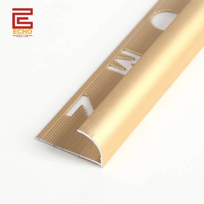 Matt Goud Perlen Aluminium Tile Trim Decoratieve Bullnose Tile Rand Trim