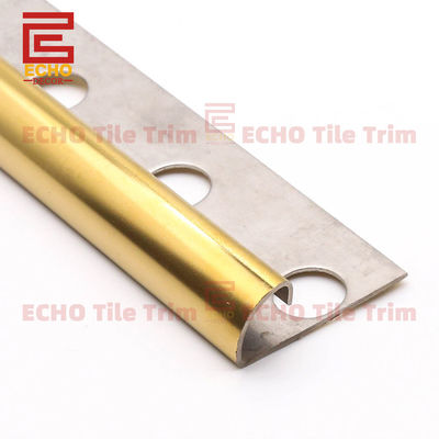 Moderne metaal goud Bullnose Edge Tile Trim Corner Tile Rand 12mm