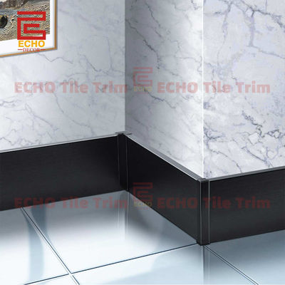 Waterdicht Aluminium Zwart 100mm Skirting Board Profielen Wand Gemakkelijk Flexibel Installatie Lengte 2-3m/op maat