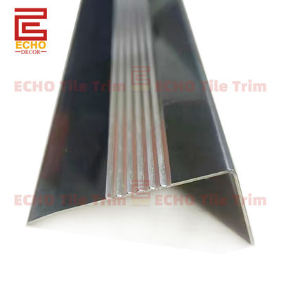 Antislip 2 inch metalen trapneuslijst Zwarte trapkantprofielen